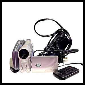 Canon Dc100 Camcorder  DVD  Bundle Tested Works Charger Remote